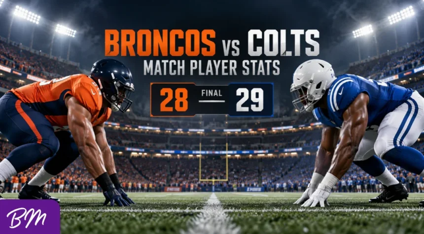 denver broncos vs indianapolis colts match player stats