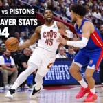 cleveland cavaliers vs detroit pistons match player stats