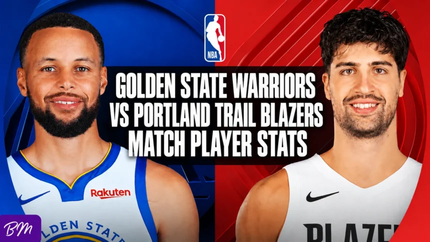 golden state warriors vs portland trail blazers match player stats